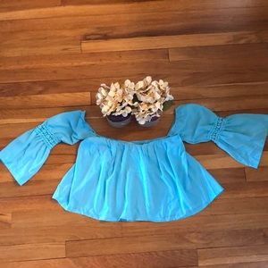 Smocked off the shoulder top